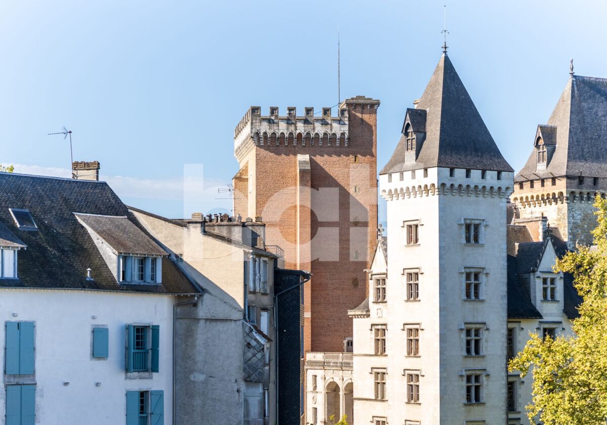 Pau, quartier du Château, appartement en dernier étage vue dégagée